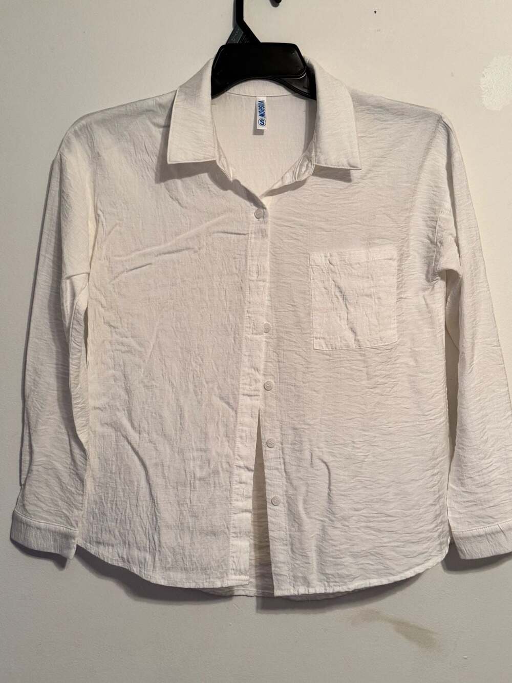 VIISHOW Women's White Button Down Shirt Size S